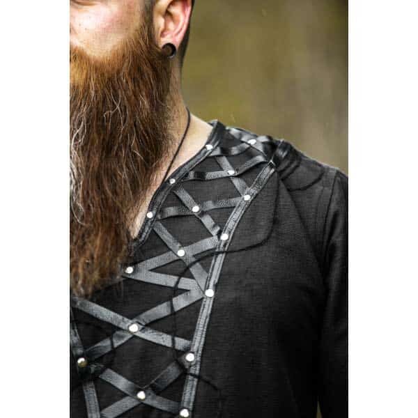 Black Viking Tunic Erik - Men's Viking Tunics - Wyrdraven - wyrdraven.co.uk