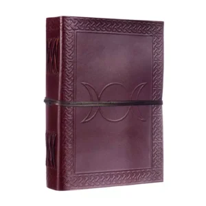 Triple Moon Leather Journal - Leather Journals - Wyrdraven Journals - www.wyrdravven.co.uk