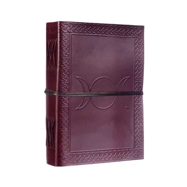 Triple Moon Leather Journal - Leather Journals - Wyrdraven Journals - www.wyrdravven.co.uk