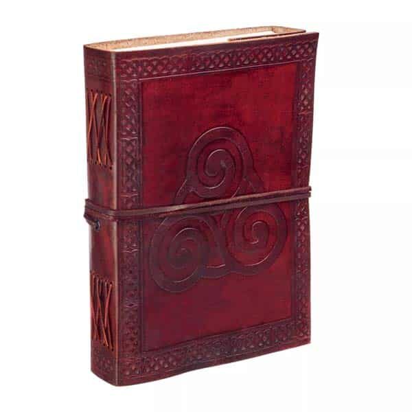 Triskelion Leather Journal - Leather Journals - Wyrdraven Journals - www.wyrdravven.co.uk