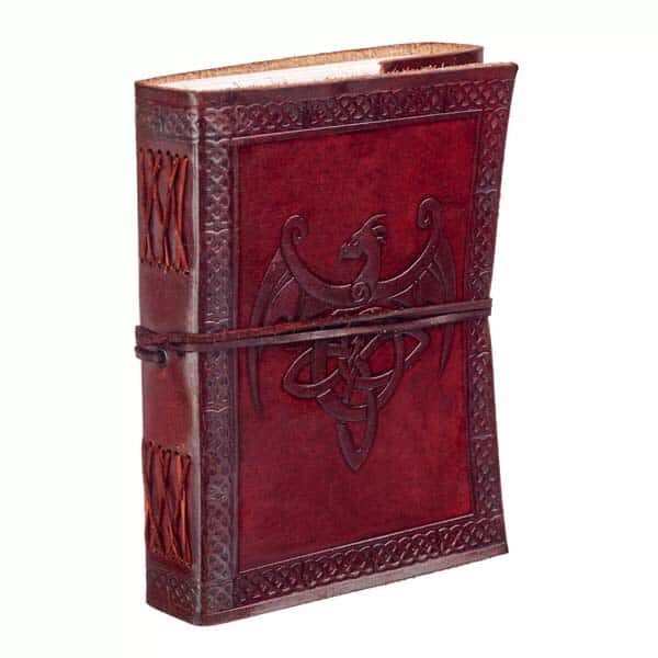 Winged Dragon Leather Journal - Leather Journals - Wyrdraven Journals - www.wyrdravven.co.uk