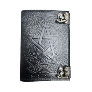 Pentacle Leather Journal - Leather Journals - Wyrdraven Journals - www.wyrdravven.co.uk