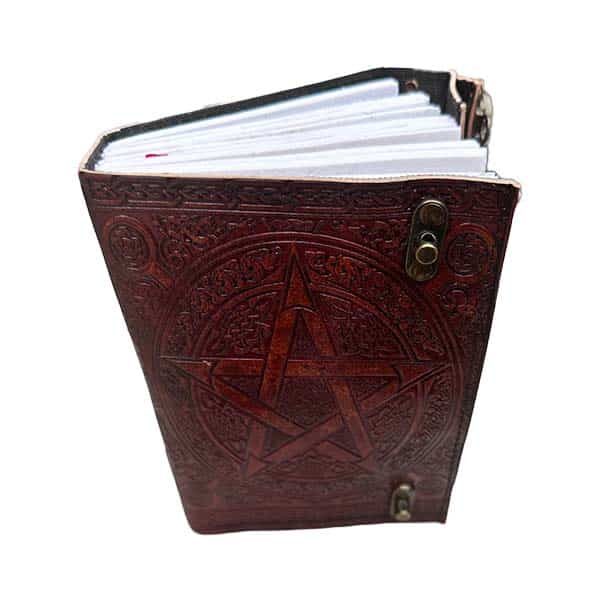 Pentacle Leather Journal - Leather Journals - Wyrdraven Journals - www.wyrdravven.co.uk