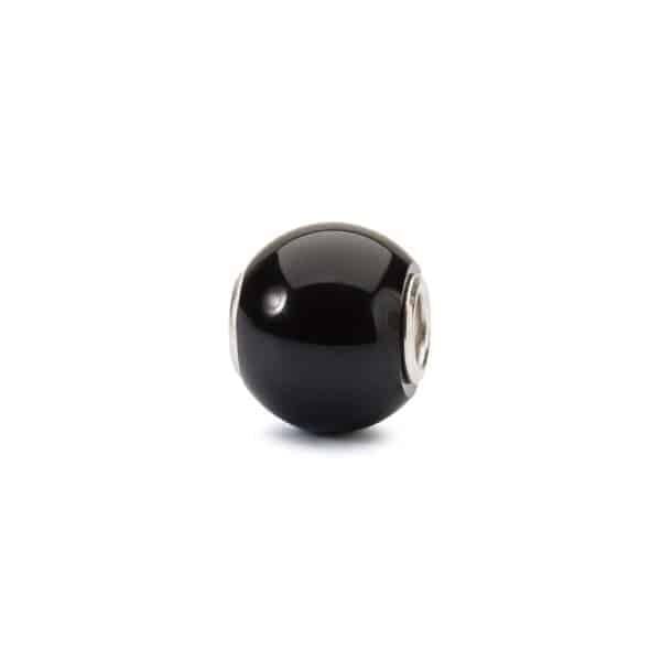 Round Black Onyx Bead - Trollbeads Gemstone Beads - Trollbeads - Wyrdraven Jewellery - www.wyrdraven.co.uk