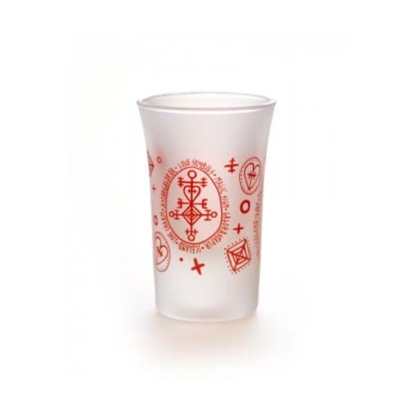 Viking Shot Glass Icelandic Bindrune Love - Wyrdraven Glassware - www.wyrdraven.co.uk