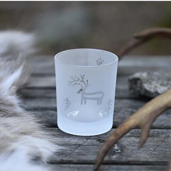 Viking Shot Glass Sami Reindeer - Wyrdraven Glassware - www.wyrdraven.co.uk