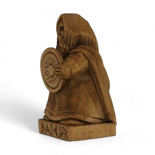 Hand Carved Wooden Figurine Baldur - Wyrdraven Viking Figurines - www.wyrdraven.co.uk