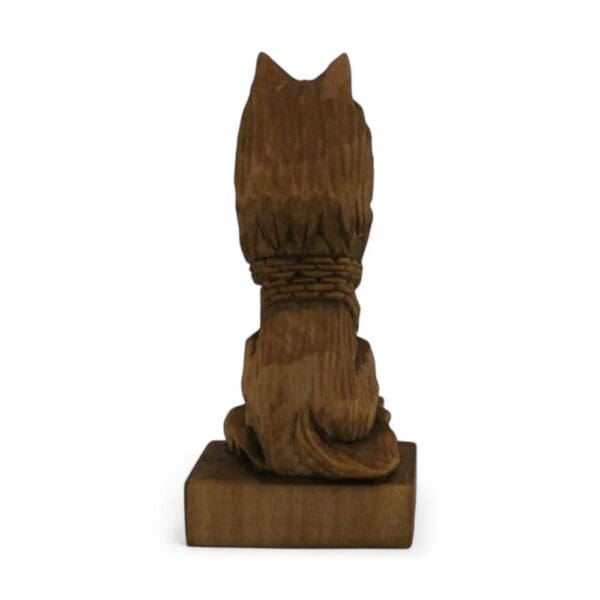 Hand Carved Wooden Figurine Fenrir - Wyrdraven Viking Figurines - www.wyrdraven.co.uk