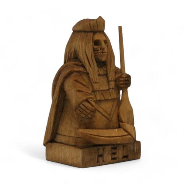 Hand Carved Wooden Figurine Hel - Wyrdraven Viking Figurines - www.wyrdraven.co.uk