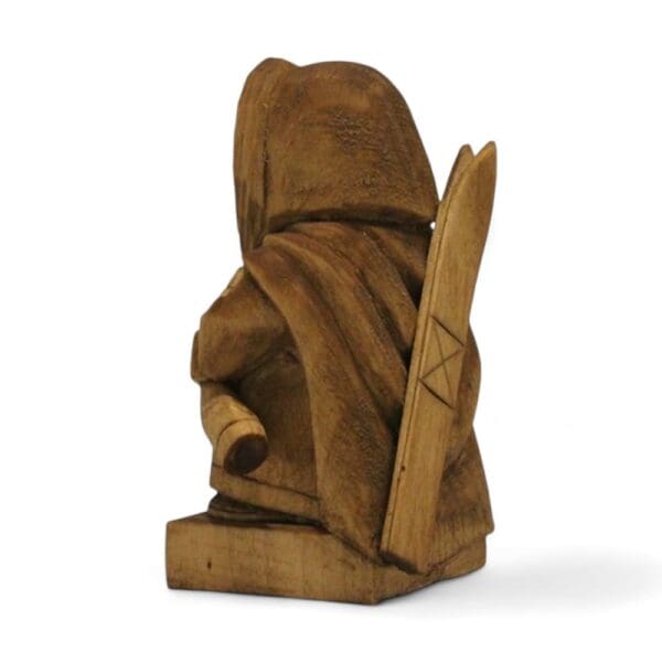 Hand Carved Wooden Figurine Skadi - Wyrdraven Viking Figurines - www.wyrdraven.co.uk