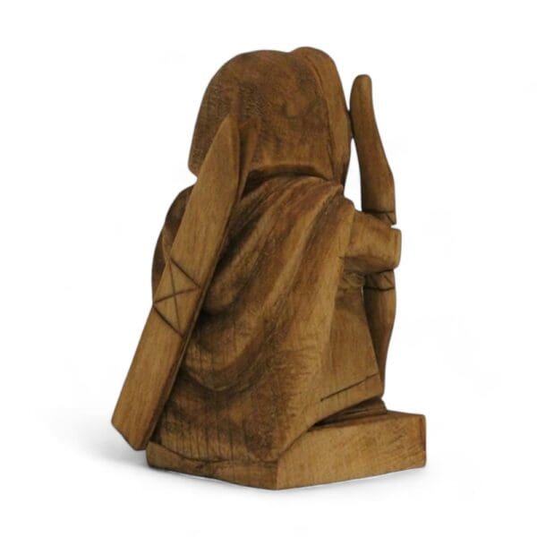 Hand Carved Wooden Figurine Skadi - Wyrdraven Viking Figurines - www.wyrdraven.co.uk