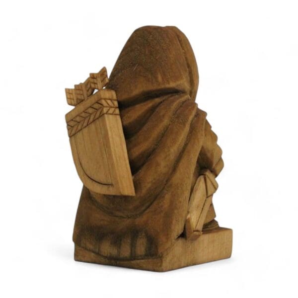 Hand Carved Wooden Figurine Ullr - Wyrdraven Viking Figurines - www.wyrdraven.co.uk