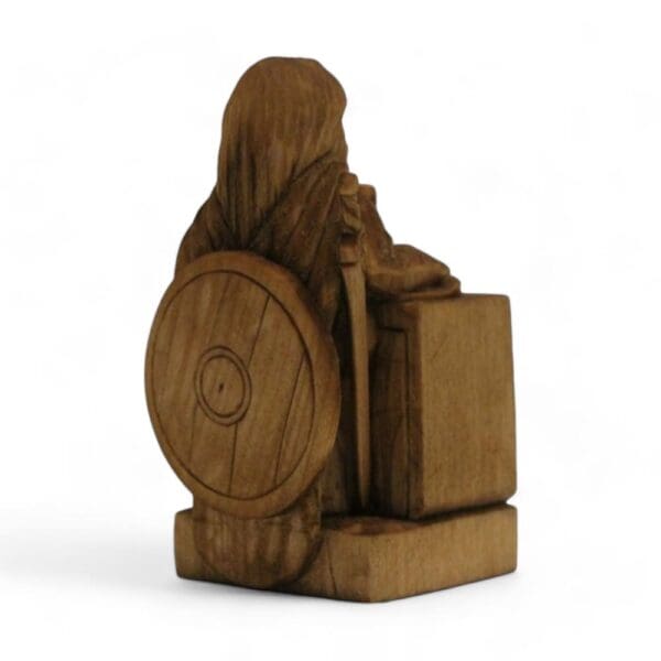 Hand Carved Wooden Figurine Vidar - Wyrdraven Viking Figurines - www.wyrdraven.co.uk