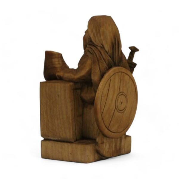 Hand Carved Wooden Figurine Vidar - Wyrdraven Viking Figurines - www.wyrdraven.co.uk