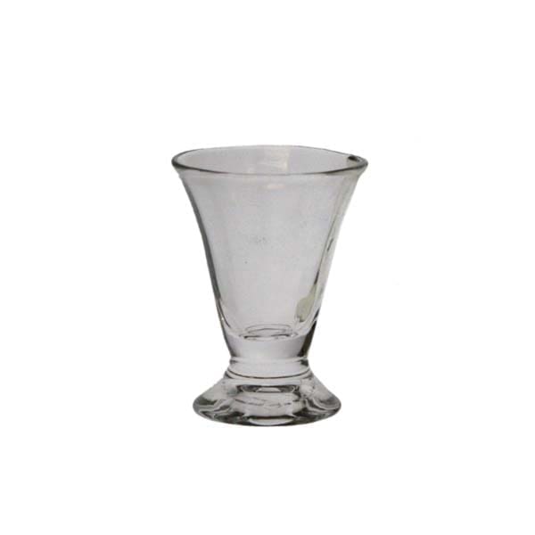 Optic Blown Shot Glass Clear - Wyrdraven Glassware - www.wyrdraven.co.uk