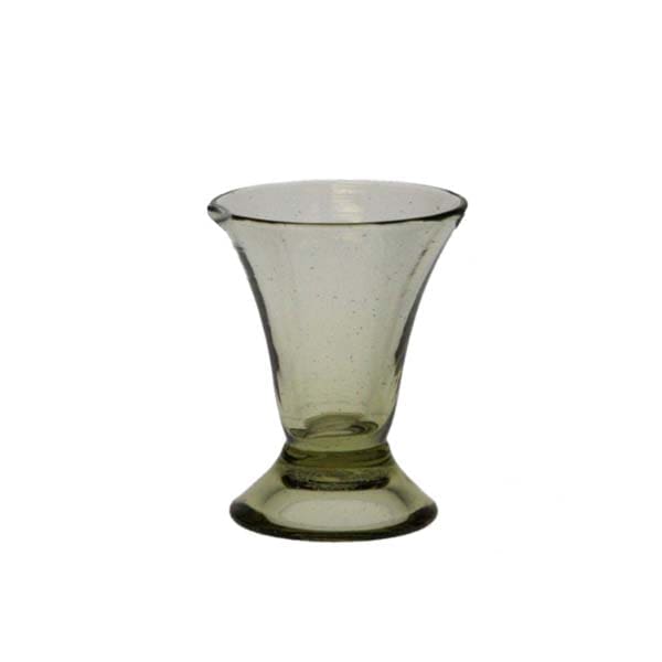 Optic Blown Shot Glass Green - Wyrdraven Glassware - www.wyrdraven.co.uk