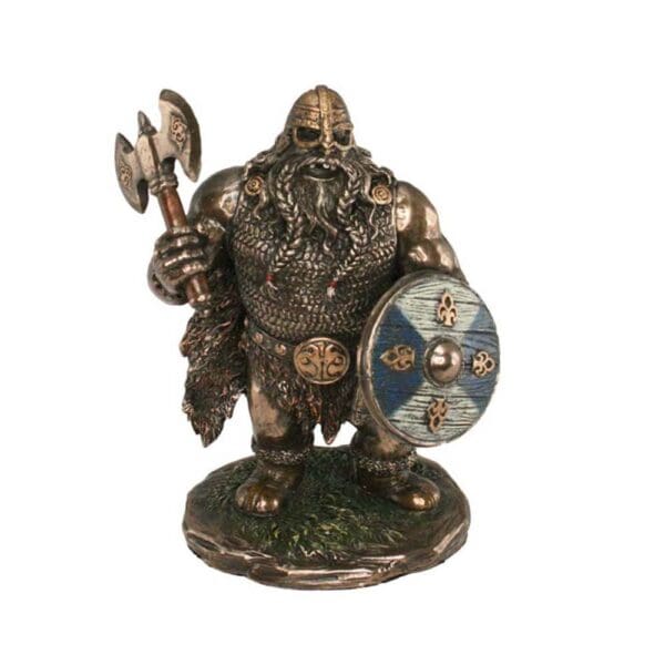 Bronze Viking With Axe Figurine - Wyrdraven Viking Figurines - www.wyrdraven.co.uk