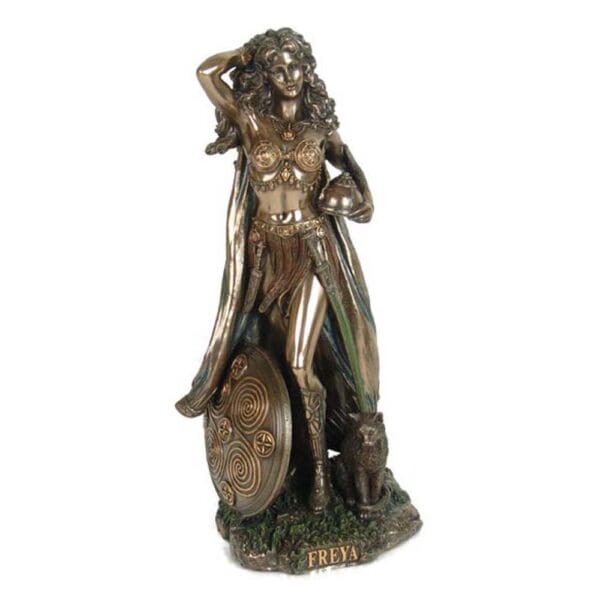 Bronze Freya Figurine - Wyrdraven Viking Figurines - www.wyrdraven.co.uk