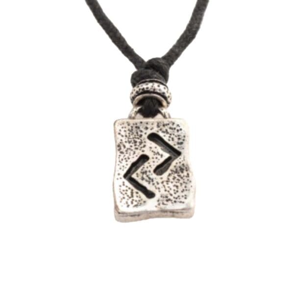 Pewter Jera Rune Pendant - Viking Rune Pendant- Wyrdraven Jewellery - wyrdraven.co.uk