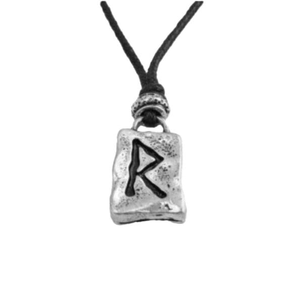 Pewter Radio Rune Pendant - Viking Rune Pendant- Wyrdraven Jewellery - wyrdraven.co.uk