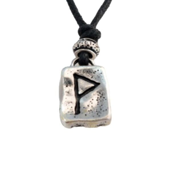 Pewter Wunjo Rune Pendant - Viking Rune Pendant- Wyrdraven Jewellery - wyrdraven.co.uk