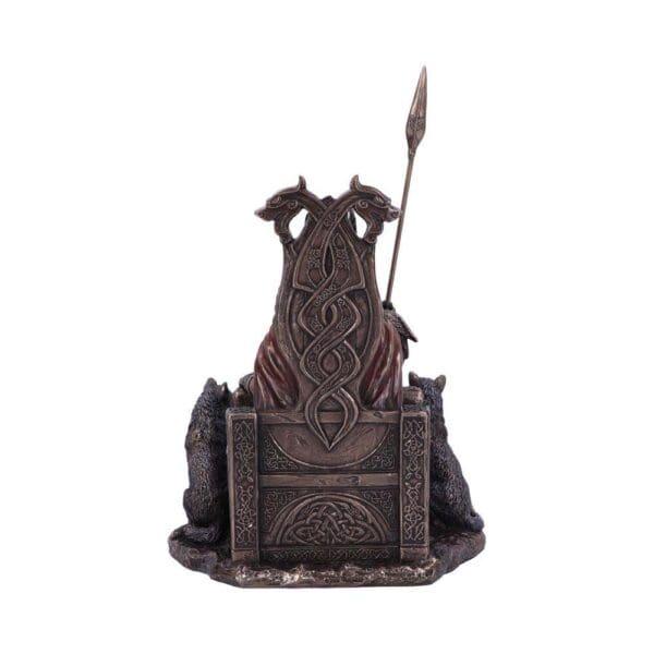 Bronze Effect Seated Odin Figurine - Wyrdraven Viking Figurines - www.wyrdraven.co.uk