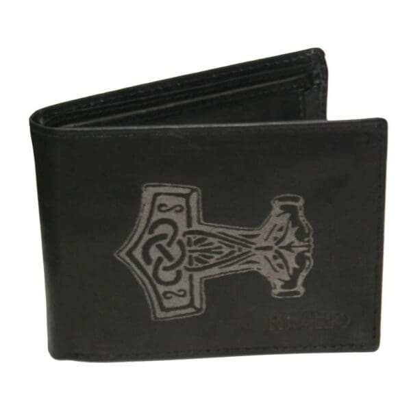 Thors Hammer Leather Wallet - Leather Wallets And Purses - Wyrdraven - www.wyrdraven.co.uk