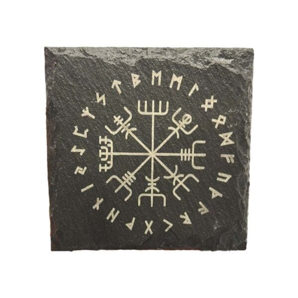 Vegsvisir Slate Coaster - Household - Wyrdraven - www.wyrdraven.co.uk