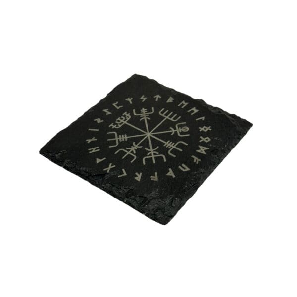 Vegsvisir Slate Coaster - Household - Wyrdraven - www.wyrdraven.co.uk