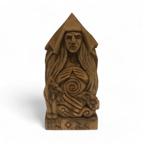 Hand Carved Wooden Figurine Jord - Wyrdraven Viking Figurines - www.wyrdraven.co.uk