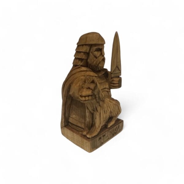 Hand Carved Wooden Figurine Tiw - Wyrdraven Viking Figurines - www.wyrdraven.co.uk