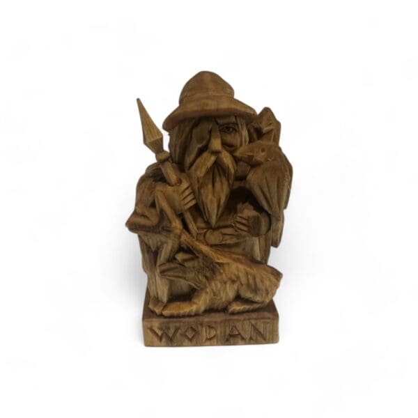 Hand Carved Woden Figurine Wodan - Wyrdraven Viking Figurines - www.wyrdraven.co.uk