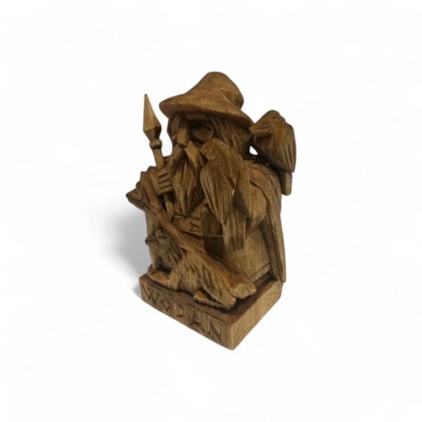 Hand Carved Woden Figurine Wodan - Wyrdraven Viking Figurines - www.wyrdraven.co.uk