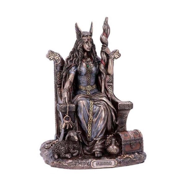 Frigga Seated Figurine - Wyrdraven Viking Figurines - www.wyrdraven.co.uk