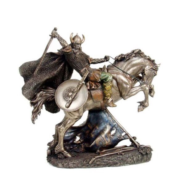 Viking On Horseback Figurine - Wyrdraven Viking Figurines - www.wyrdraven.co.uk