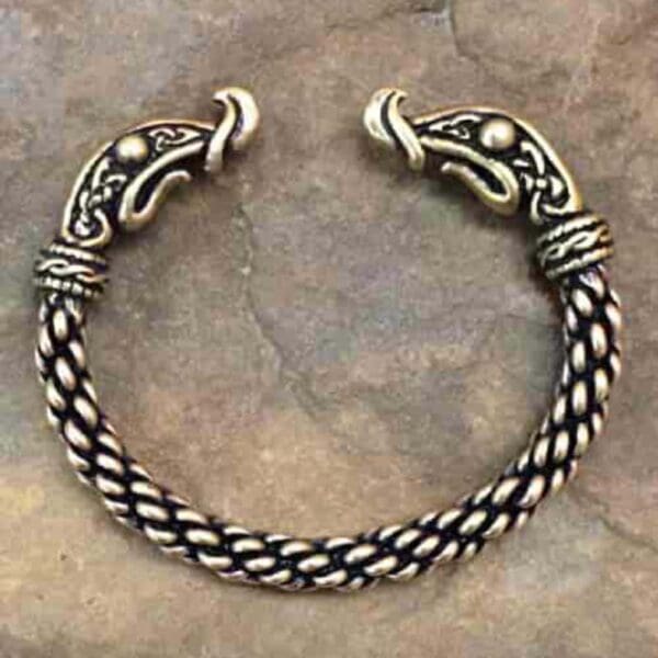 Crafty Celts Bronze Viking Dragon Bracelet - Wyrdraven Jewellery -www.wyrdraven.co.uk