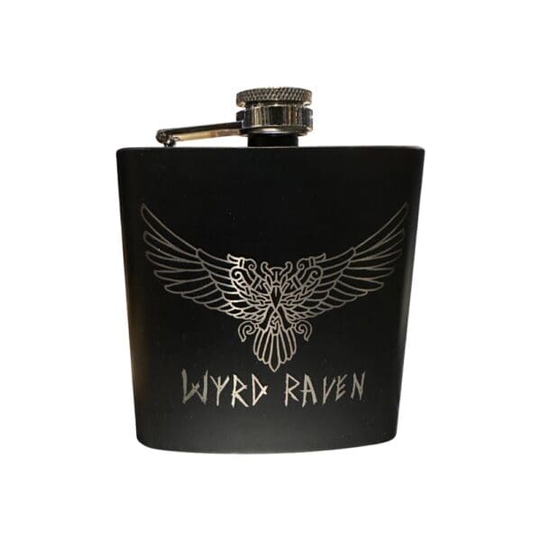 Stainless Steel Wyrdraven Rune Ring Hip Flask - Wyrdraven Hip Flasks - www.wyrdraven.co.uk