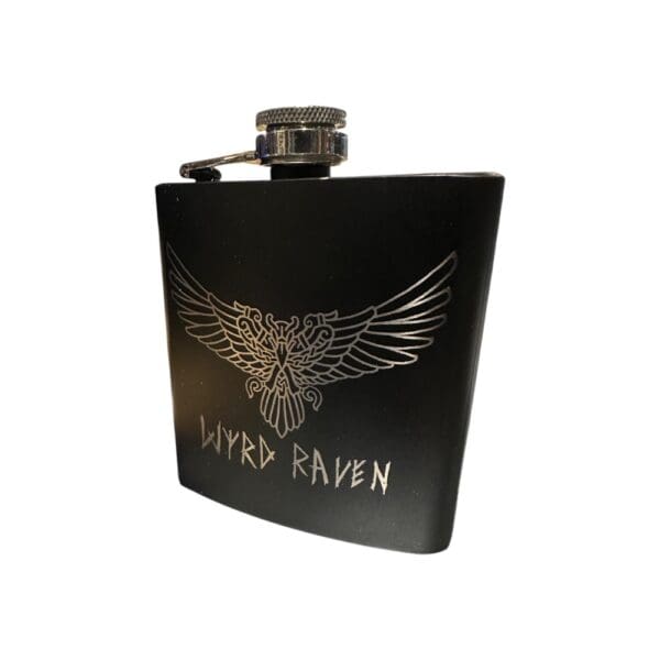 Stainless Steel Wyrdraven Rune Ring Hip Flask - Wyrdraven Hip Flasks - www.wyrdraven.co.uk