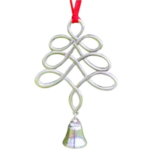 St Justin Celtic Tree And Bell Decoration - Wyrdraven Yule Decorations - Wyrdraven - www.wyrdraven.co.uk