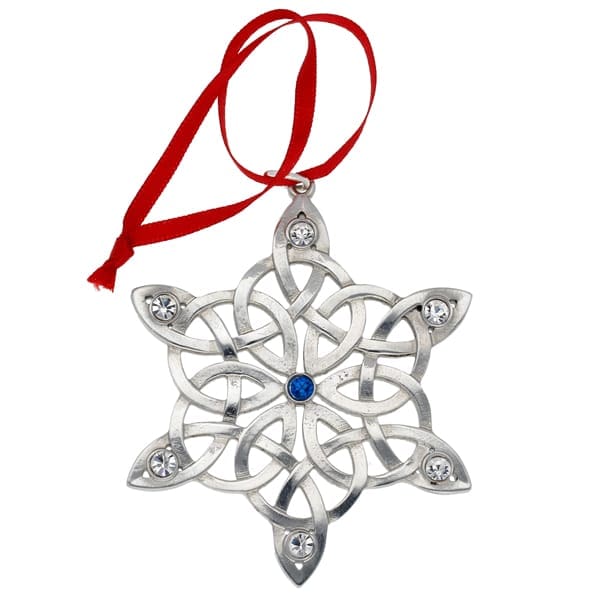 St Justin Crystal Snowflake Decoration - Wyrdraven Yule Decorations - Wyrdraven - www.wyrdraven.co.uk