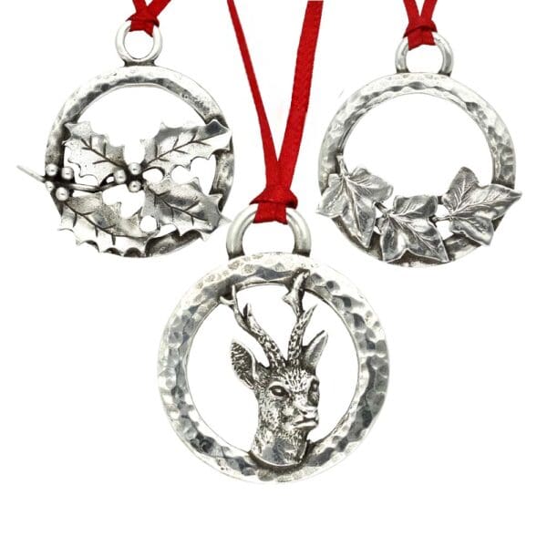 St Justin Pewter Yule Decorations